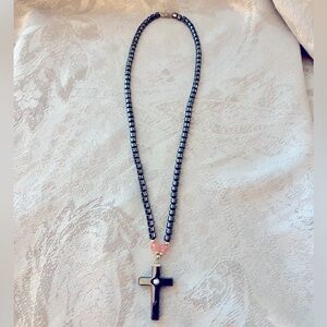 Hematite Cross Necklace